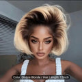 brown to blonde bob lace front wig